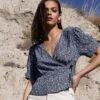 Blouse Camille Marine | Blouses & Chemises Grace & Mila Femme
