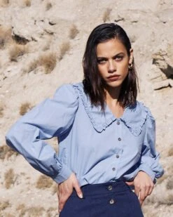 Blouse Charlotte Bleu | Blouses & Chemises Grace & Mila Femme