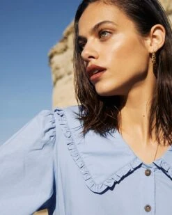 Blouse Charlotte Bleu | Blouses & Chemises Grace & Mila Femme -Vêtements Femme Soldes blouse charlotte bleu blouses chemises grace mila femme 3