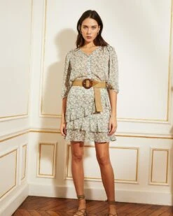 Blouse Colombe Vert | Blouses & Chemises Grace & Mila Femme -Vêtements Femme Soldes blouse colombe vert blouses chemises grace mila femme 4