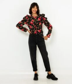Blouse Courte Fleurie Femme Bouquet Glam | Blouses, Chemisiers Camaieu Femme -Vêtements Femme Soldes blouse courte fleurie femme bouquet glam blouses chemisiers camaieu femme 5