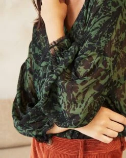 Blouse Danae Kaki | Blouses & Chemises Grace & Mila Femme -Vêtements Femme Soldes blouse danae kaki blouses chemises grace mila femme 3