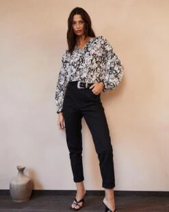Blouse Danae Noir | Blouses & Chemises Grace & Mila Femme