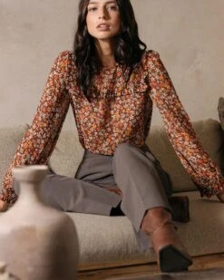 Blouse Donatella Chocolat | Blouses & Chemises Grace & Mila Femme -Vêtements Femme Soldes blouse donatella chocolat blouses chemises grace mila femme 4