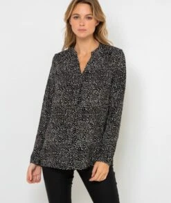 Blouse Imprimée Femme Viscose Responsable Tachiste Tuny Noir | Blouses, Chemisiers Camaieu Femme -Vêtements Femme Soldes blouse imprimc3a9e femme viscose responsable tachiste tuny noir blouses chemisiers camaieu femme 6