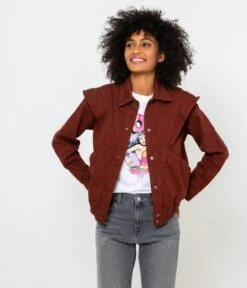 Blouson Épaulettes Femme Mink | Vestes, Blazers Camaieu Femme