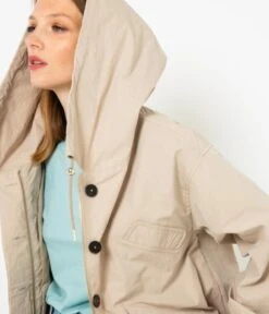 Blouson Court Femme Beige Clair | Manteaux,Doudounes Camaieu Femme