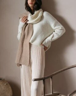 Écharpe Domino Ecru | Accessoires Grace & Mila Femme -Vêtements Femme Soldes c3a9charpe domino ecru accessoires grace mila femme 3