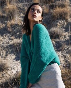 Cardigan Calisson Vert | Pulls & Cardigans Grace & Mila Femme