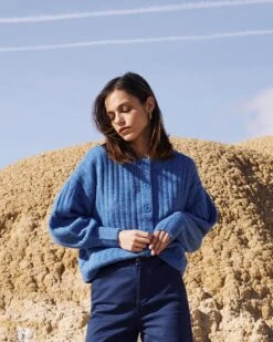 Cardigan Camden Bleu | Pulls & Cardigans Grace & Mila Femme
