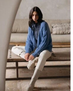 Cardigan Douce Bleu | Pulls & Cardigans Grace & Mila Femme -Vêtements Femme Soldes cardigan douce bleu pulls cardigans grace mila femme 3