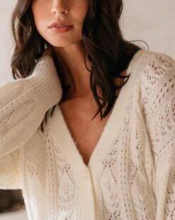 Cardigan Douce Ecru | Pulls & Cardigans Grace & Mila Femme