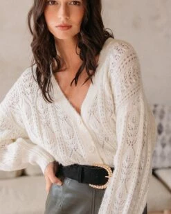 Cardigan Douce Ecru | Pulls & Cardigans Grace & Mila Femme -Vêtements Femme Soldes cardigan douce ecru pulls cardigans grace mila femme 3