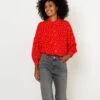 Chemise À Pois Femme Pois Rouge Reveal | Blouses, Chemisiers Camaieu Femme