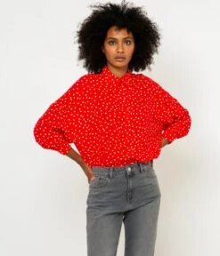 Chemise À Pois Femme Pois Rouge Reveal | Blouses, Chemisiers Camaieu Femme -Vêtements Femme Soldes chemise c3a0 pois femme pois rouge reveal blouses chemisiers camaieu femme 6
