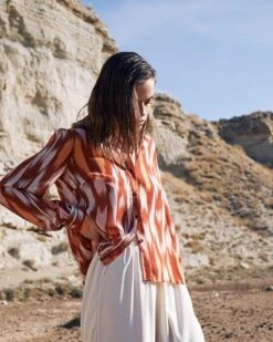 Chemise Carla Terracotta | Blouses & Chemises Grace & Mila Femme