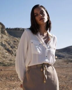 Chemise Cathy Ecru | Blouses & Chemises Grace & Mila Femme -Vêtements Femme Soldes chemise cathy ecru blouses chemises grace mila femme 4