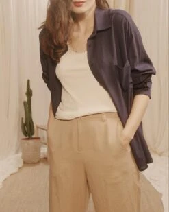 Chemise Colombine Marine | Blouses & Chemises Grace & Mila Femme -Vêtements Femme Soldes chemise colombine marine blouses chemises grace mila femme 2