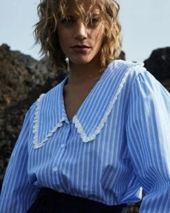 Chemise Darling Bleu | Blouses & Chemises Grace & Mila Femme -Vêtements Femme Soldes chemise darling bleu blouses chemises grace mila femme 3