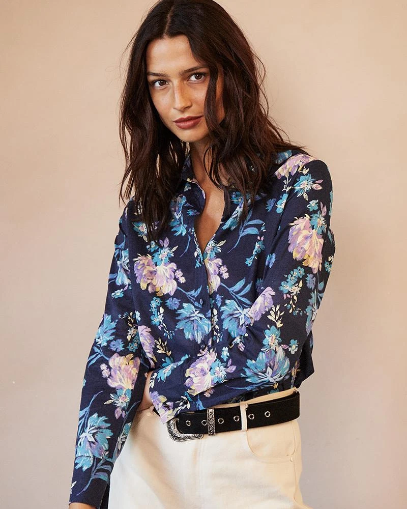 Chemise Diane Marine | Blouses & Chemises Grace & Mila Femme 3 Chemise Diane Marine | Blouses & Chemises Grace & Mila Femme