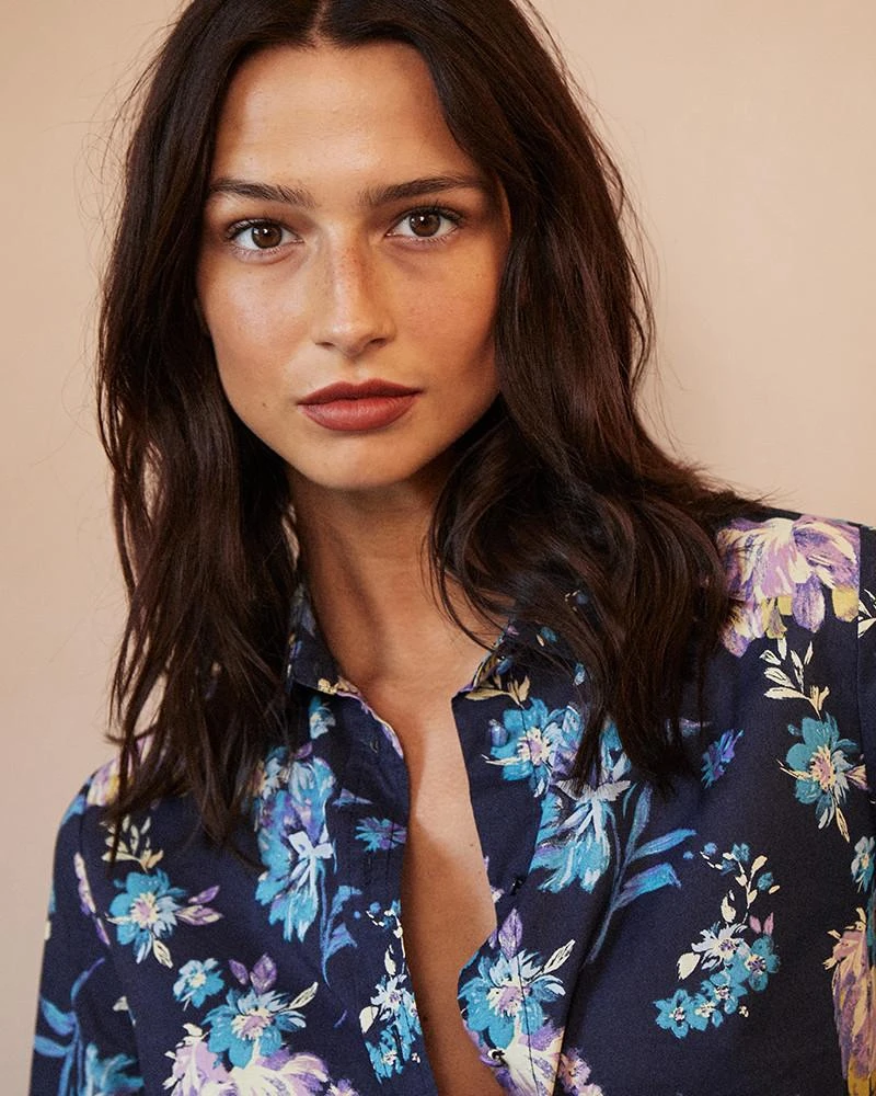 Chemise Diane Marine | Blouses & Chemises Grace & Mila Femme 4 Chemise Diane Marine | Blouses & Chemises Grace & Mila Femme – Image 2