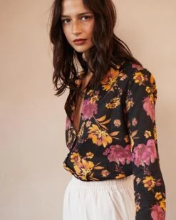 Chemise Diane Noir | Blouses & Chemises Grace & Mila Femme