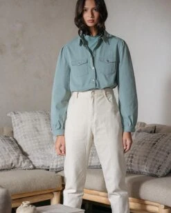 Chemise Dora Vert | Blouses & Chemises Grace & Mila Femme -Vêtements Femme Soldes chemise dora vert blouses chemises grace mila femme 2