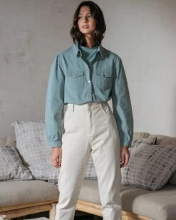 Chemise Dora Vert | Blouses & Chemises Grace & Mila Femme -Vêtements Femme Soldes chemise dora vert blouses chemises grace mila femme 3