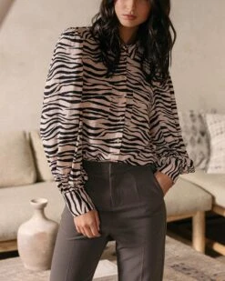 Chemise Drole Beige | Blouses & Chemises Grace & Mila Femme -Vêtements Femme Soldes chemise drole beige blouses chemises grace mila femme 4