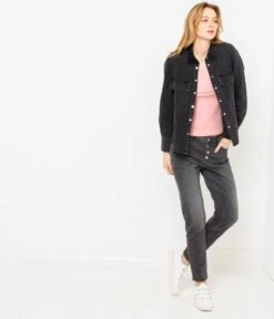 Chemise En Jean Femme Acid Black | Blouses, Chemisiers Camaieu Femme -Vêtements Femme Soldes chemise en jean femme acid black blouses chemisiers camaieu femme 7