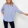 Chemise Oversize Femme Rayures Bleu Shirting | Blouses, Chemisiers Camaieu Femme