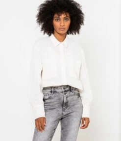 Chemise femme en gaze De Coton Unie  Marshmallow | Blouses, Chemisiers Camaieu Femme -Vêtements Femme Soldes chemisec2a0femmec2a0enc2a0gaze de coton uniec2a0 marshmallow blouses chemisiers camaieu femme 6