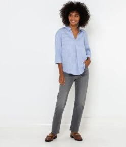 Chemisier À Rayures Femme En Matières Responsables Rayures Bleu Shirting | Blouses, Chemisiers Camaieu Femme -Vêtements Femme Soldes chemisier c3a0 rayures femme en matic3a8res responsables rayures bleu shirting blouses chemisiers camaieu femme 4