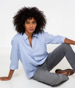 Chemisier À Rayures Femme En Matières Responsables Rayures Bleu Shirting | Blouses, Chemisiers Camaieu Femme -Vêtements Femme Soldes chemisier c3a0 rayures femme en matic3a8res responsables rayures bleu shirting blouses chemisiers camaieu femme 7