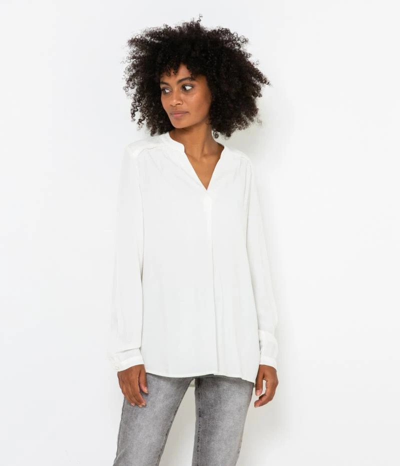Chemisier Uni Femme En Viscose Responsable Marshmallow | Blouses, Chemisiers Camaieu Femme 4 Chemisier Uni Femme En Viscose Responsable Marshmallow | Blouses, Chemisiers Camaieu Femme – Image 2