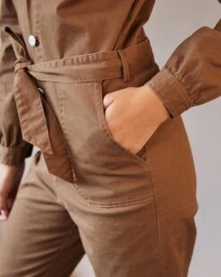 Combinaison Dauphine Taupe | Pantalons Grace & Mila Femme -Vêtements Femme Soldes combinaison dauphine taupe pantalons grace mila femme 4