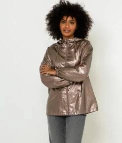 Coupe-vent Métallisé Femme Bronze | Manteaux,Doudounes Camaieu Femme