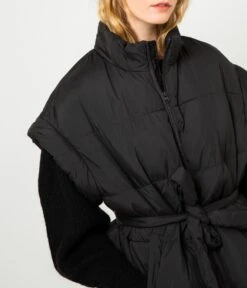 Doudoune Sans Manches Mi-longue Femme Polyester Recyclé Noir | Manteaux,Doudounes Camaieu Femme