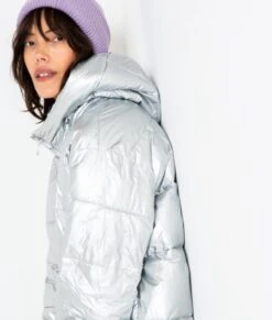 Doudoune Silver Femme Matière Recyclé Silver | Manteaux,Doudounes Camaieu Femme