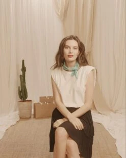 Foulard Chou Vert | Accessoires Grace & Mila Femme -Vêtements Femme Soldes foulard chou vert accessoires grace mila femme 4