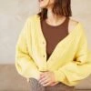 Gilet Dagny Jaune | Pulls & Cardigans Grace & Mila Femme -Vêtements Femme Soldes gilet dagny jaune pulls cardigans grace mila femme 1