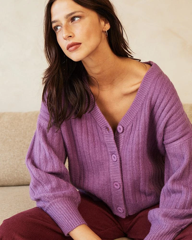 Gilet Dagny Violet | Pulls & Cardigans Grace & Mila Femme 3 Gilet Dagny Violet | Pulls & Cardigans Grace & Mila Femme