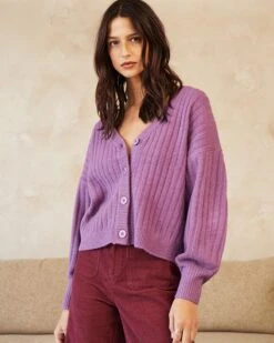 Gilet Dagny Violet | Pulls & Cardigans Grace & Mila Femme 9 Gilet Dagny Violet | Pulls & Cardigans Grace & Mila Femme -Vêtements Femme Soldes gilet dagny violet pulls cardigans grace mila femme 3