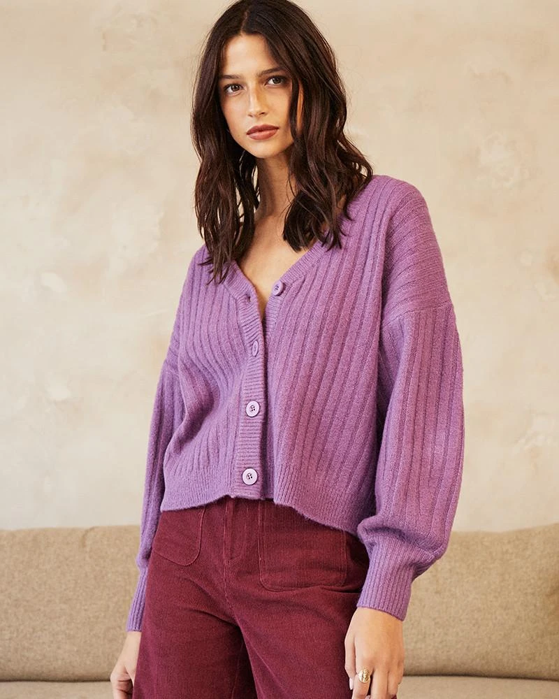 Gilet Dagny Violet | Pulls & Cardigans Grace & Mila Femme 5 Gilet Dagny Violet | Pulls & Cardigans Grace & Mila Femme – Image 3