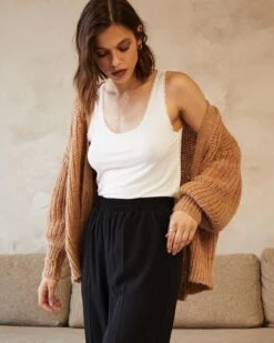 Gilet Dalida Camel | Pulls & Cardigans Grace & Mila Femme -Vêtements Femme Soldes gilet dalida camel pulls cardigans grace mila femme 4