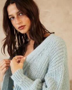 Gilet Dalida Vert | Pulls & Cardigans Grace & Mila Femme -Vêtements Femme Soldes gilet dalida vert pulls cardigans grace mila femme 4