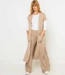 Gilet Long Ouvert Femme Smoke Gray | Pull, Gilets Camaieu Femme -Vêtements Femme Soldes gilet long ouvert femme smoke gray pull gilets camaieu femme 2