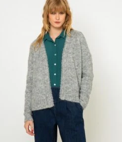 Gilet Tricot Ouvert Femme Gris Clair Chiné | Pull, Gilets Camaieu Femme -Vêtements Femme Soldes gilet tricot ouvert femme gris clair chinc3a9 pull gilets camaieu femme 2