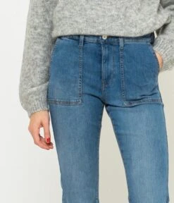 Jean Bootcut Femme Coton Bio Et Waterless Process Stone | Jeans Camaieu Femme