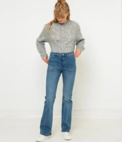 Jean Bootcut Femme Coton Bio Et Waterless Process Stone | Jeans Camaieu Femme -Vêtements Femme Soldes jean bootcut femme coton bio et waterless process stone jeans camaieu femme 4